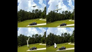 Cessna 182C Skylane crazy powerline strike at Holly Ridge Airport, North Carolina (4/August/2022)