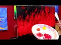 wildfire step by step acrylic painting on canvas for beginners