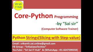 Python String Slicing with Step Value | Python Strings | Python str type| Python Slice Operator| #62