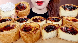 ASMR CRUNCHY EGG TARTS MUKBANG 바삭바삭한 에그타르트 먹방 eating sounds