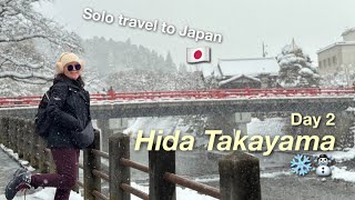 Solo Travel to Japan | Hida Takayama Old Town, Heavy Snow❄️, Takayama Jinya, What to eat | Gifu ☃️🇯🇵