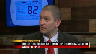 Reduce your energy bill by turning the thermostat up at night