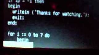 Pascal Program converting decimal to Binary.