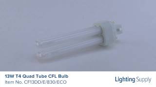 Sylvania 13W T4 Quad Tube CFL Bub (CF13DD/E/830/ECO)