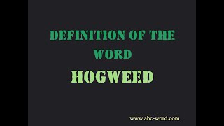 Definition of the word \