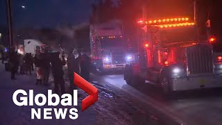 Trucker convoy: East-coast leg of protest against vaccine mandate leaves Maritimes