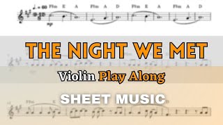 Lord Huron - The Night We Met | Violin Play Along (Sheet Music/Score)