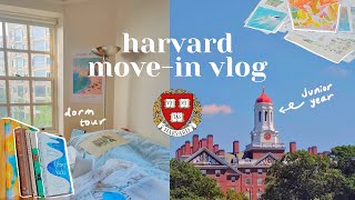 Harvard move-in vlog | dorm room transformation & tour, junior year
