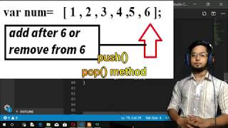 10.Array Methods in Javascript push() pop() shift() unshift() slice() - add/remove Operations