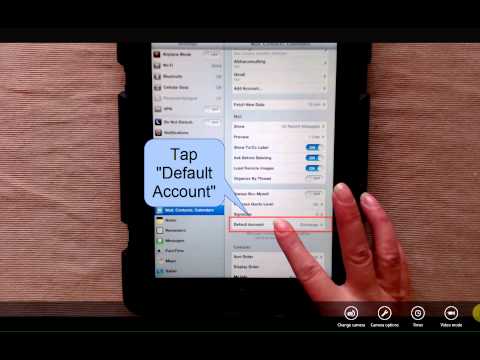 How To Change Default e-Mail Account (iPad) How To Change Default e-Mail Account (iPad)