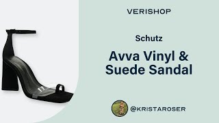 Schutz Avva Vinyl \u0026 Suede Sandal Review