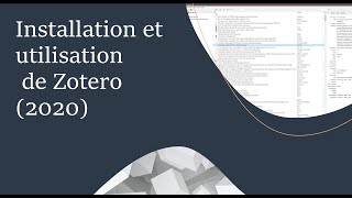 Comment installer et utiliser Zotero (2020)