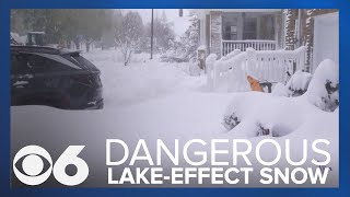 Dangerous lake-effect snow paralyzes parts of New York state