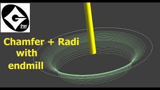 GrblGru: Chamfer and radius created with an normal endmill