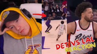 Reacting to Lakers vs Pistons Regular Season Game!