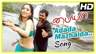 Yuvan Shankar Raja Hits | Adada Mazhada Song | Paiya Movie Scenes | Jasper spots Tamanna | Karthi