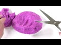 【diy】super cute plastic snow slime【slime asmr】