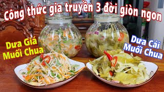 Dưa Cải + Dưa Giá Muối Chua Gia Truyền 3 Đời Không Cần Phơi Vẫn Giòn Ngon Bảo Quản Lâu Cũng Không Hư