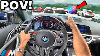 16 Minutes of Chasing Supercar Drivers In A Straight Piped BMW M4 G82 [LOUD EXHAUST POV]