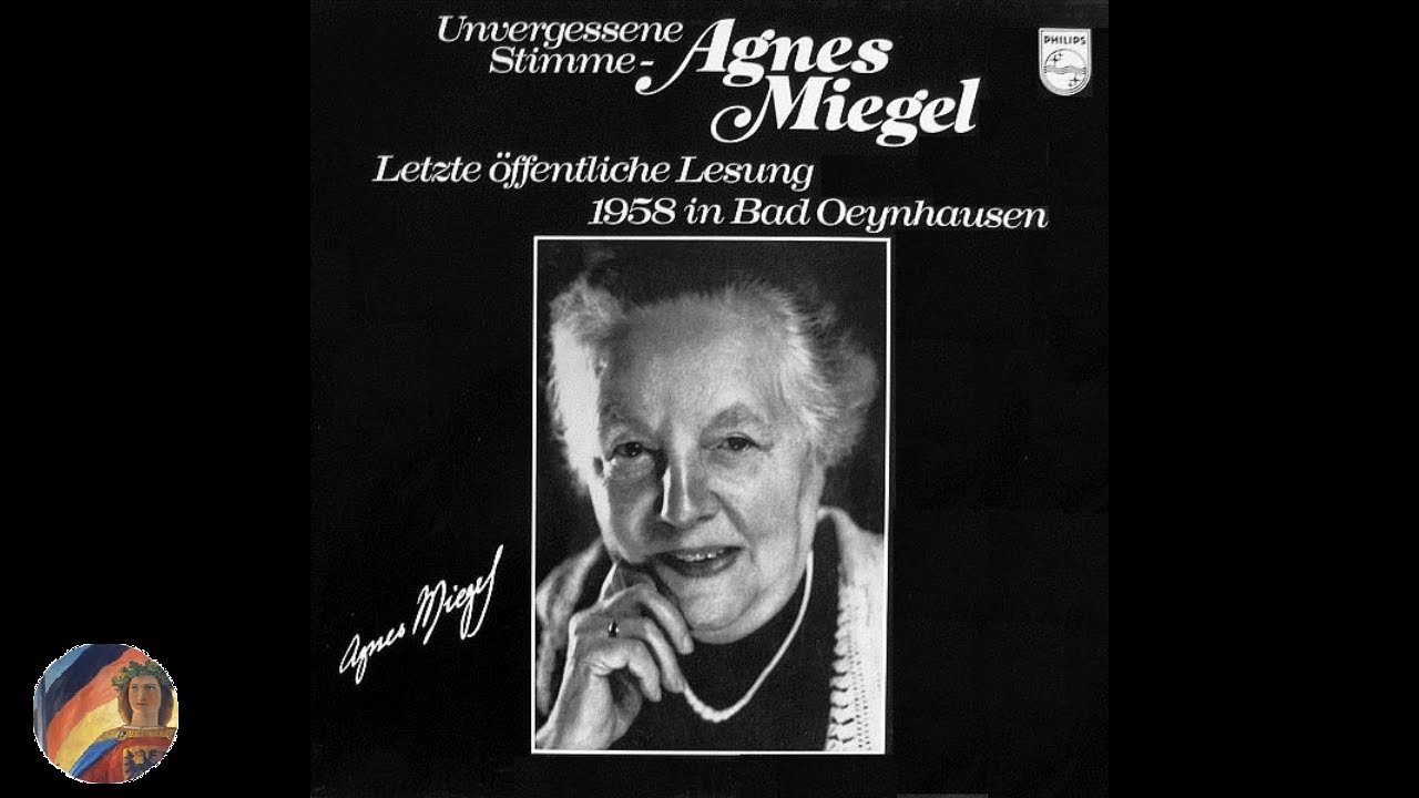 Agnes Miegel: Letzte öffentliche Lesung (Aufnahme 1958 - Bad Oeynhausen ...