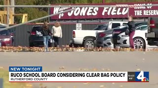 Rutherford Co. school board considering clear bag policy for extracurricular events