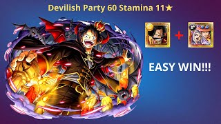 OPTC Devilish Party Dead or Treat 60 Stamina 11★ Easy Team No Stall At All