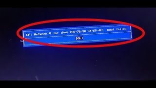 efi network 0 for ipv4/ipv6 boot failed Lenovo - boot failed