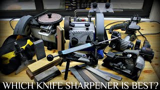 SO WHICH KNIFE SHARPENER IS THE BEST ? - Work Sharp , Tormek , Edge Pro , Wet Stones - HD Video