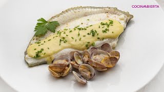 Turbot with clams and garlic emulsion: Your light recipe for this Christmas