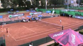 Fanny Stollar/Dalma Galfi winning the deciding doubles vs BLR