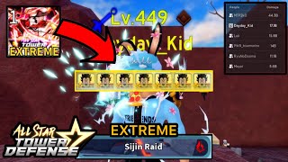 Beating Sijin Raid Extreme (3x Rewards?) - All Star Tower Defense ROBLOX