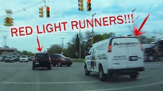 RED LIGHT RUNNERS ALMOST CAUSE ACCIDENT