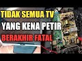 cara memperbaiki tv LED mati total kena petir