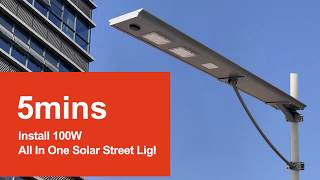 100w All In One Solar Street Light installation