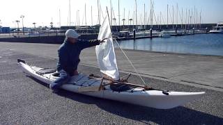 HAYAMA KAYAK SAIL 005 　V 型　カヤックセイル pop up test