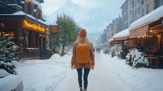 Alps, Chamonix - Freezing Cold 4K HDR Walking Tour