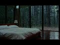 EXTREME Rain & Thunder in Hidden House inside the Forest - Rain Sounds for Healing Sleep Ambience