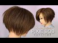 PIXIE BOB HAIRCUT tutorial, free hand technique