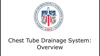 Chest Tube Drainage System: Overview