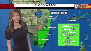 Flood watch issued through this evening for portion of South Florida