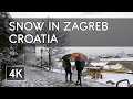 Walking Tour: Snowy Winter Day in Zagreb, Croatia - 4K UHD Virtual Travel