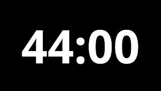 44 Minutes Timer With Black Background | No Music