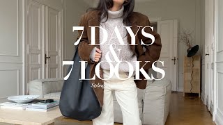 7 Days & 7 Looks | Winter Outfit Ideas | Neutral classic wardrobe | AD