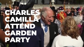 Ahead of coronation, Charles and Camilla attend garden party