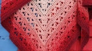 VERY BEAUTİFUL 💯😍 Easy Crochet Triangle Shawl Pattern / Knitting Shawl Patterns/châle crochet Part 1