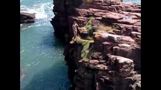 50ft cliff jump (naked backflip)