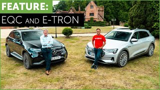 Electric SUVs. Mercedes-Benz EQC and Audi e-Tron. Review with Tiff Needell