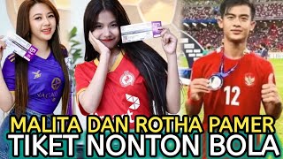 Akhirnya Gadis Kamboja, Malita Dan Fhyadeth Rotha Pamer Tiket Nonton Pertandingan Sepakbola