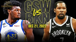 Golden State Warriors vs Brooklyn Nets Full Game Highlights | December 21, 2022 | FreeDawkins
