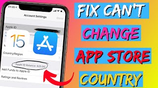 Fix” Can’t Change App Store Country Because of Credit Balance | How to Change Country With Balance